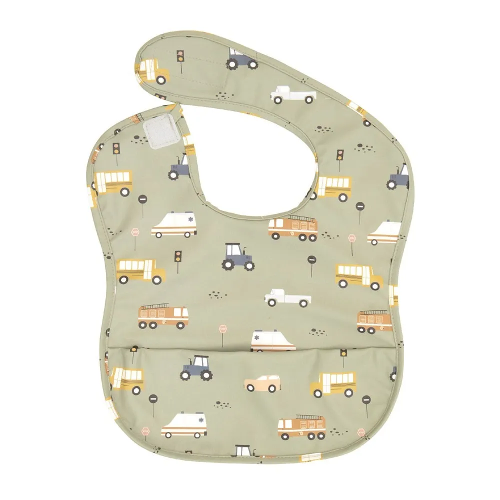 All4Ella Recycled Pouch Bib Trucks