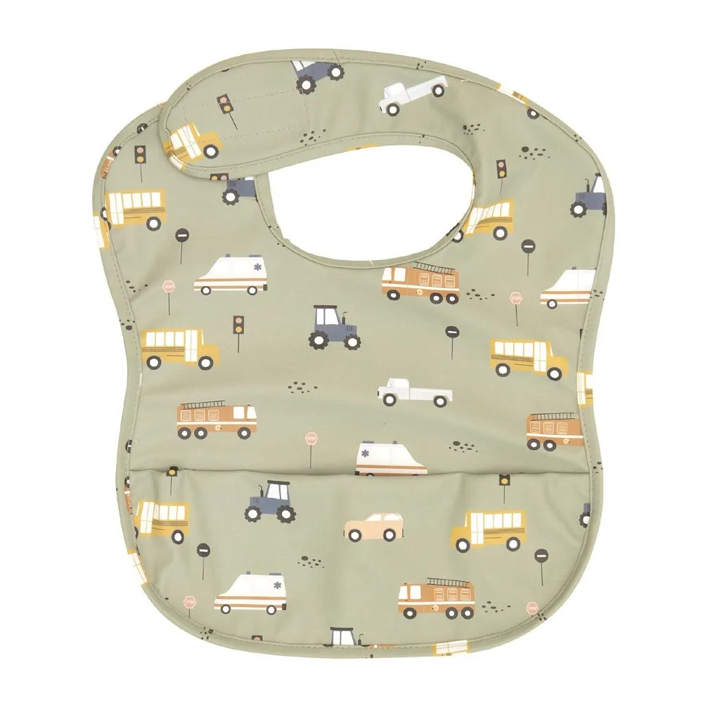 All4Ella Recycled Pouch Bib Trucks