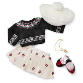 American Girl® x Janie and Jack Rose Fair Isle Sweater & Skirt Outfit for 18-inch Dolls