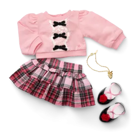 American Girl® x Janie and Jack Wrapped in Bows Top & Skirt Outfit for 18-inch Dolls