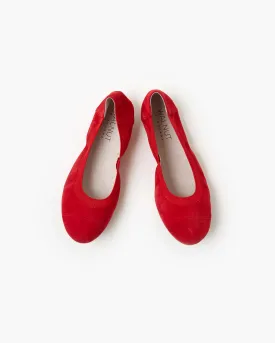 Ava Leather Ballet - Red Suede