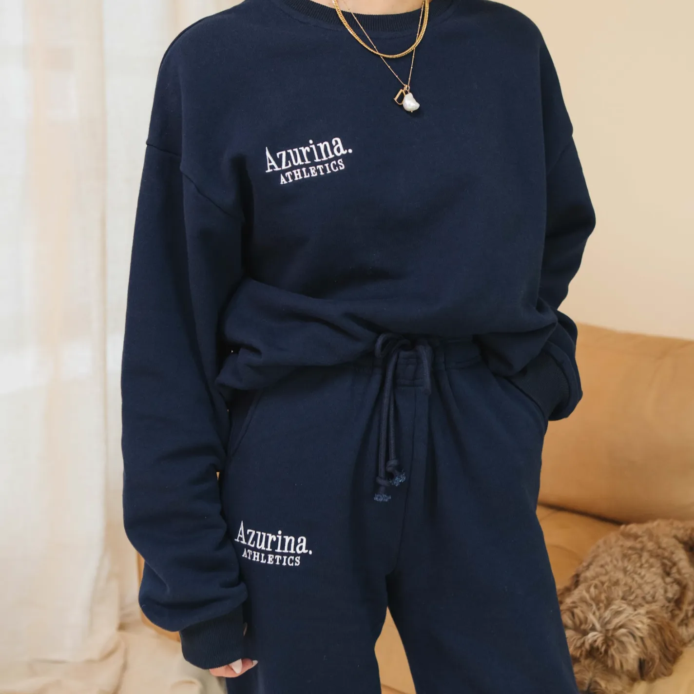 Azurina Athletics Jogger in Navy