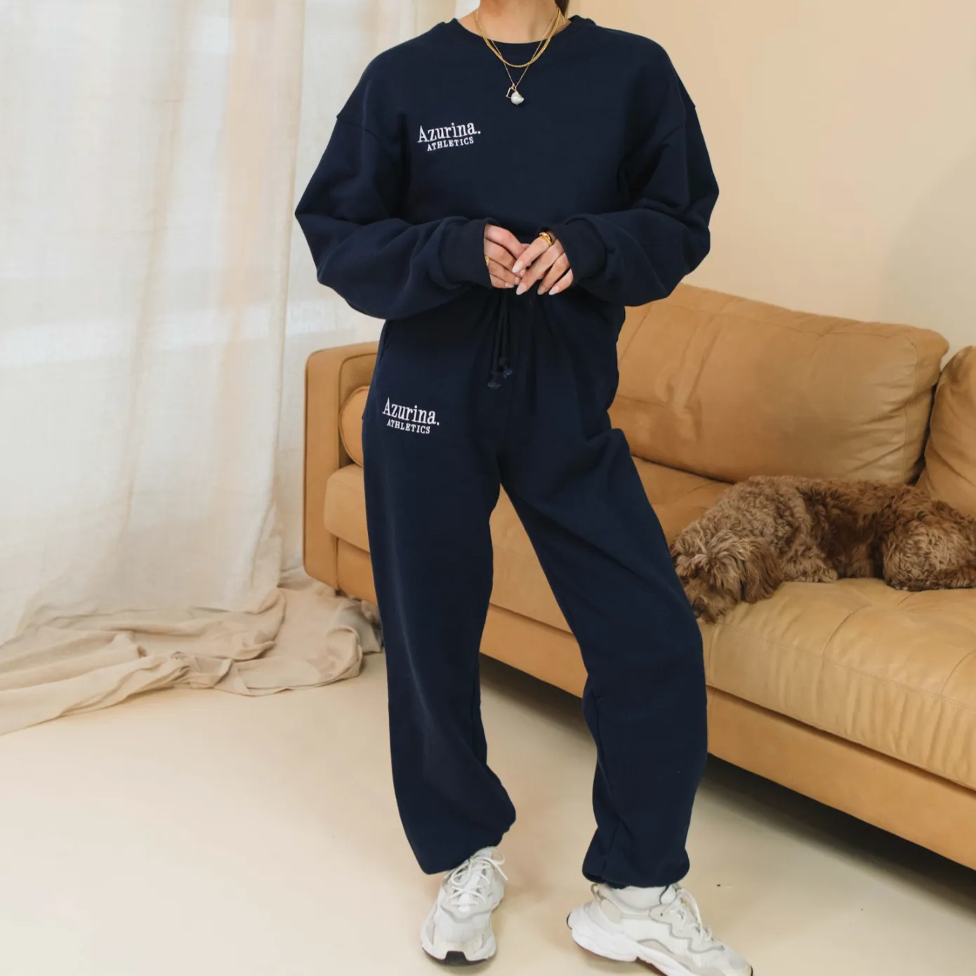 Azurina Athletics Jogger in Navy