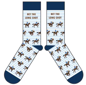 Barrel Down South - Bet The Long Shot Horse Racing Derby Socks