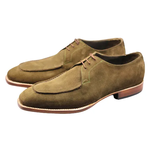 Bespoke Custom Made Handmade Geniune Suede Derby Laceup Formal Dress Mens Shoes