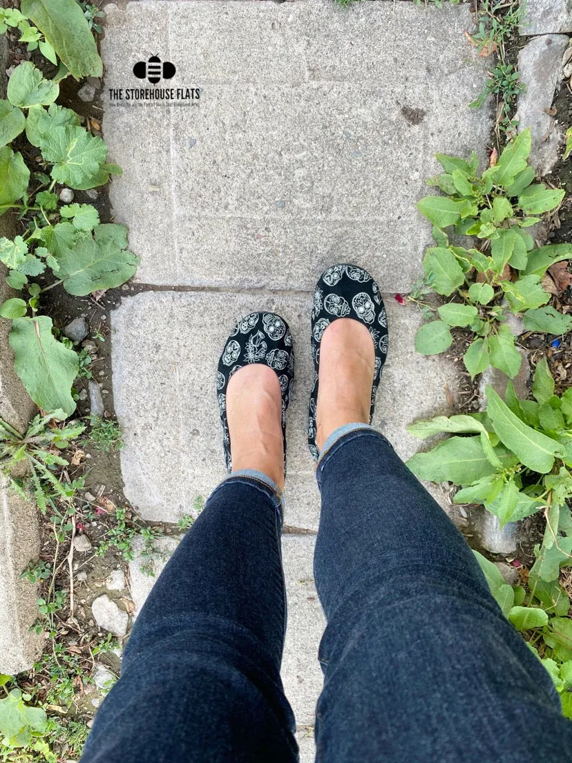 Black Suede Sugar Skulls