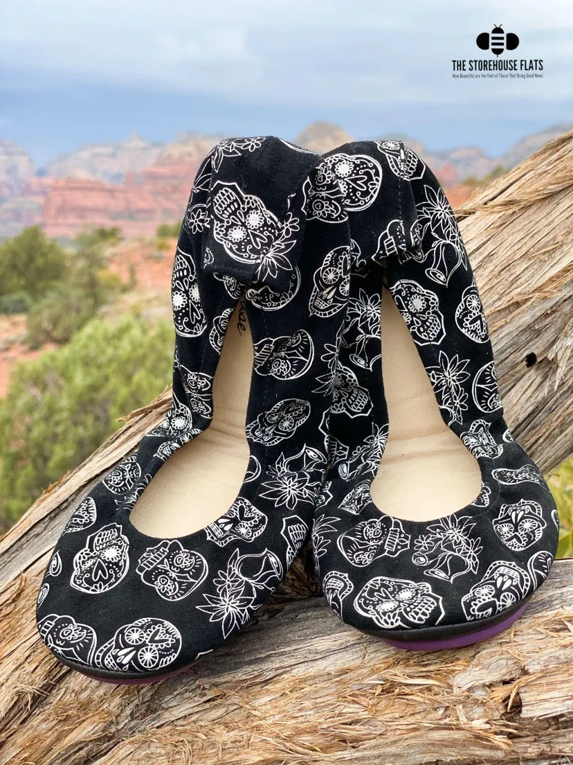 Black Suede Sugar Skulls