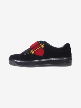 Black velvet trainers - size EU 36.5