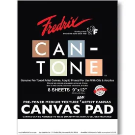 Cantone Canvas Pad Tara Gray 9in x 12in