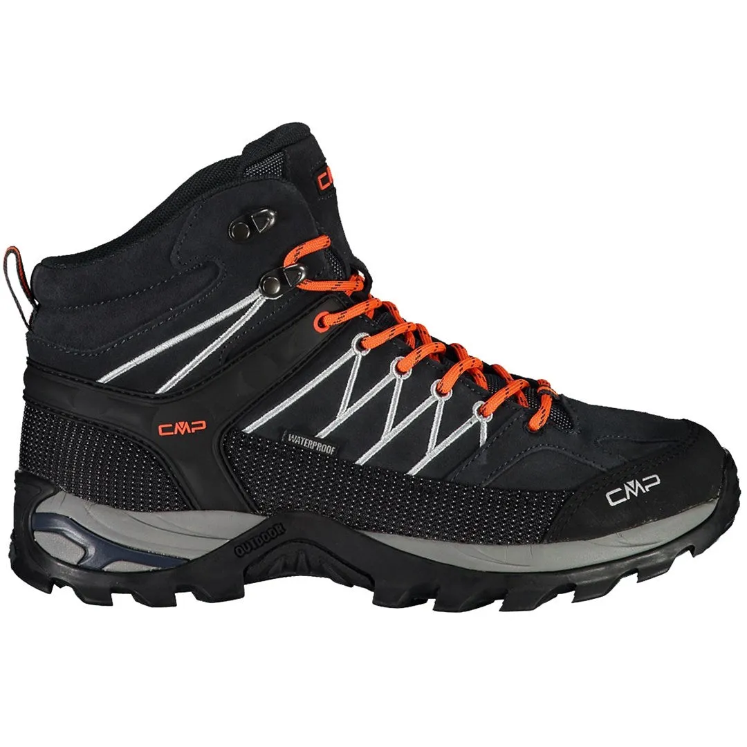 Cmp Rigel Mid Wp Men's Hiking Boots Black-Orange 3Q1294756ue