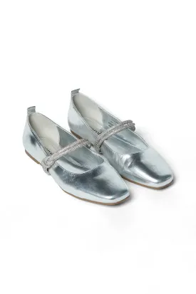 Elara Ballet Flats Silver