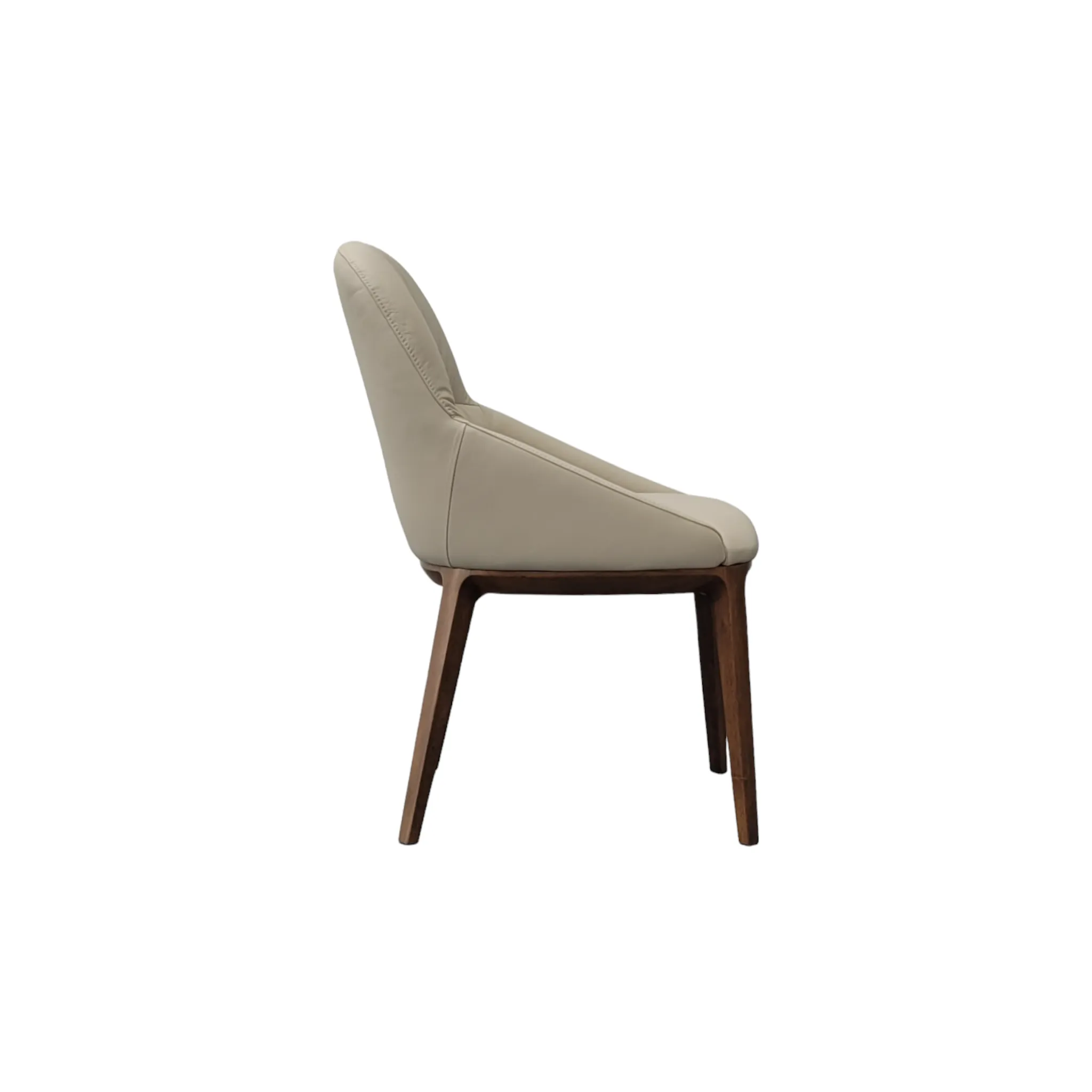 Enea Walnut Wheat Leather Dining Chair