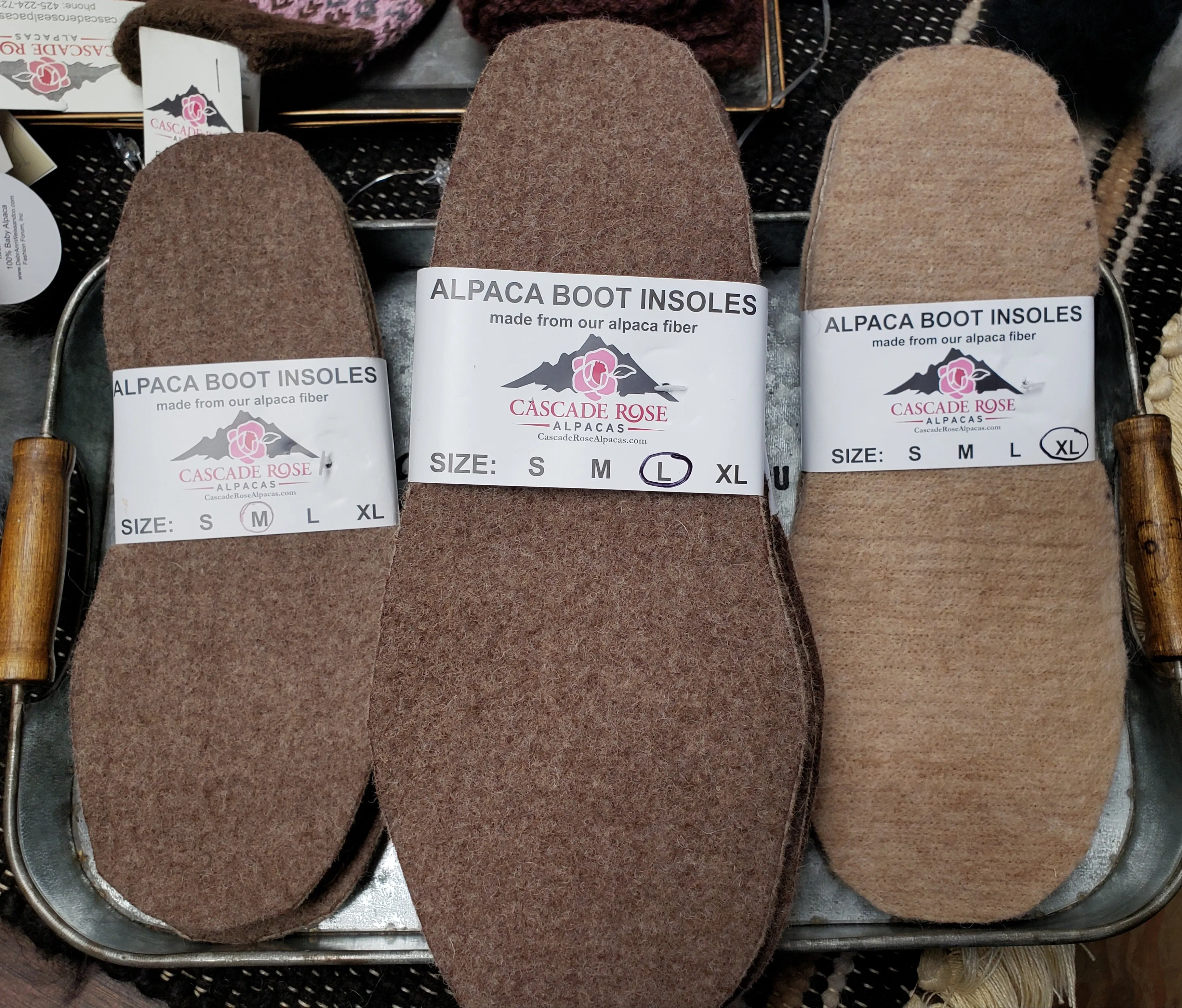 Felted Alpaca Fleece Insoles