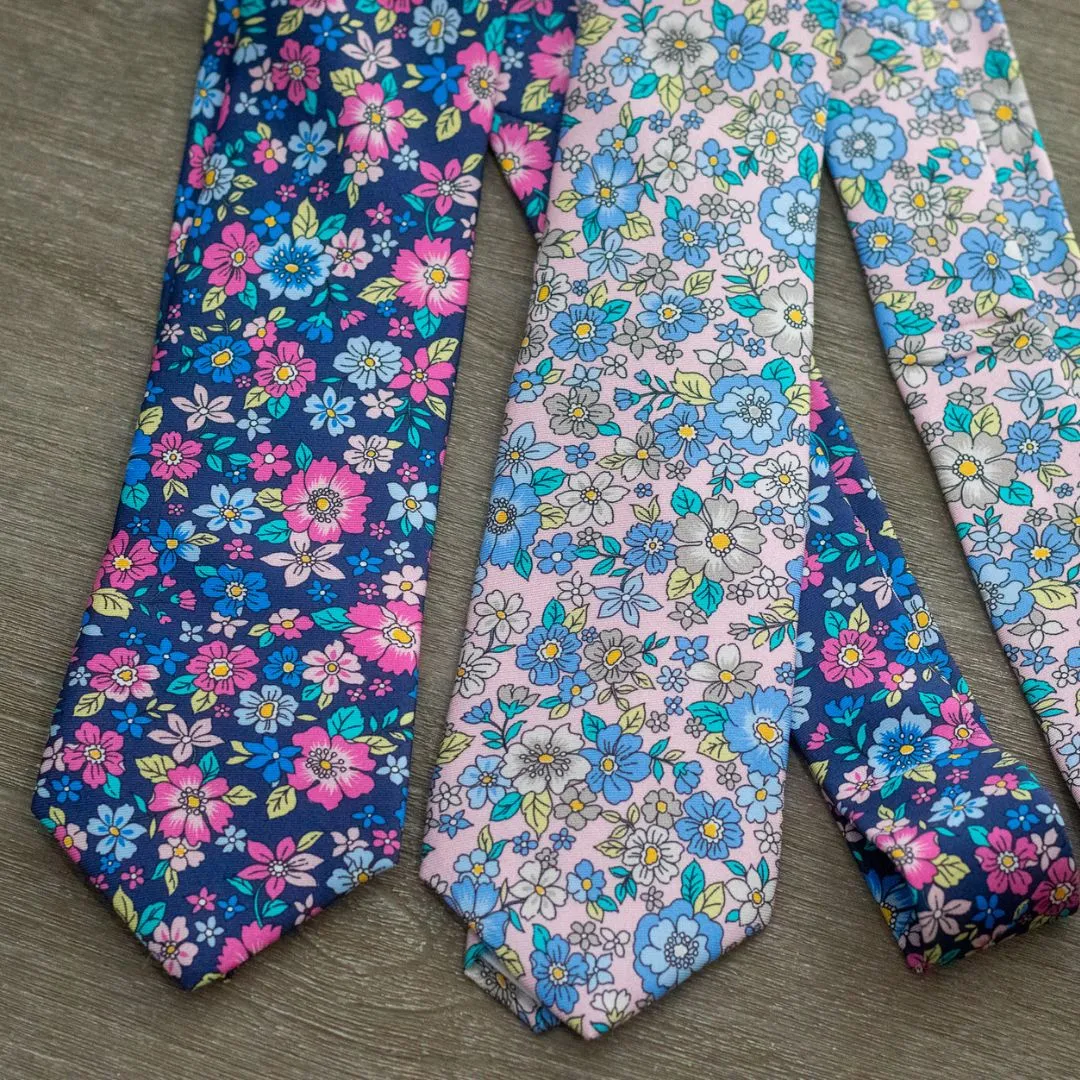 Garden Party Floral Necktie - Pink