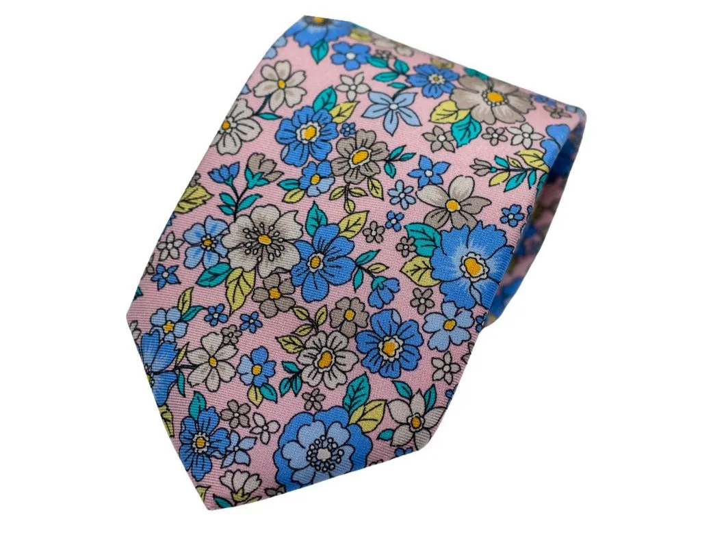 Garden Party Floral Necktie - Pink