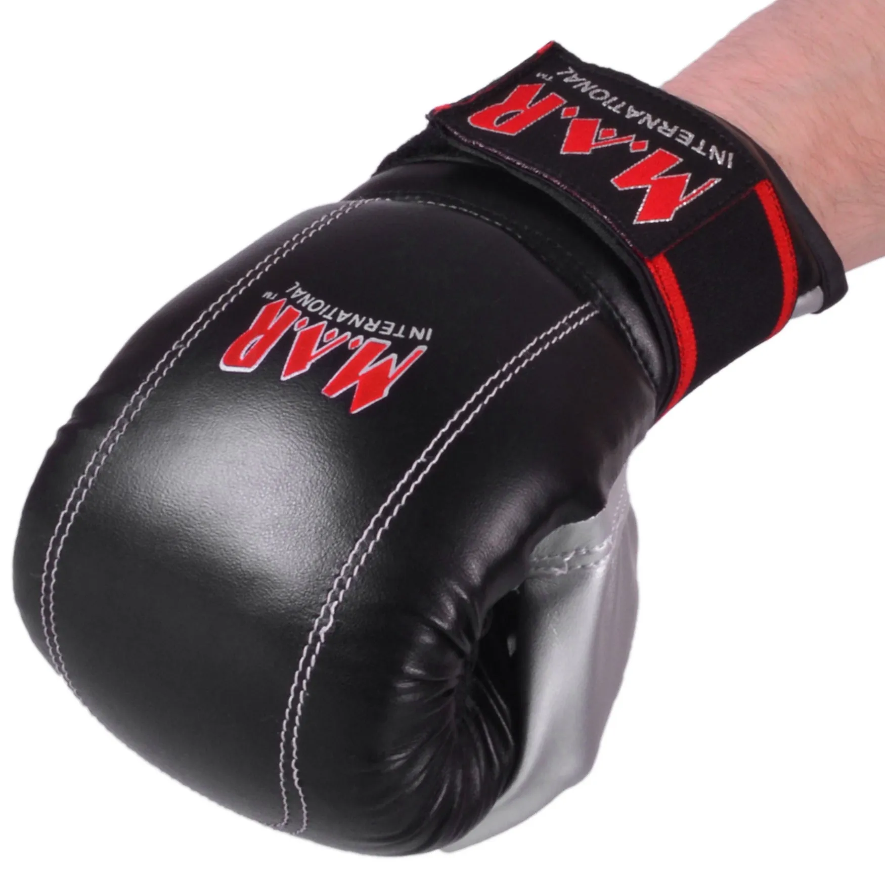 MAR-138 | Black & Silver Punching Mitt For Club Training