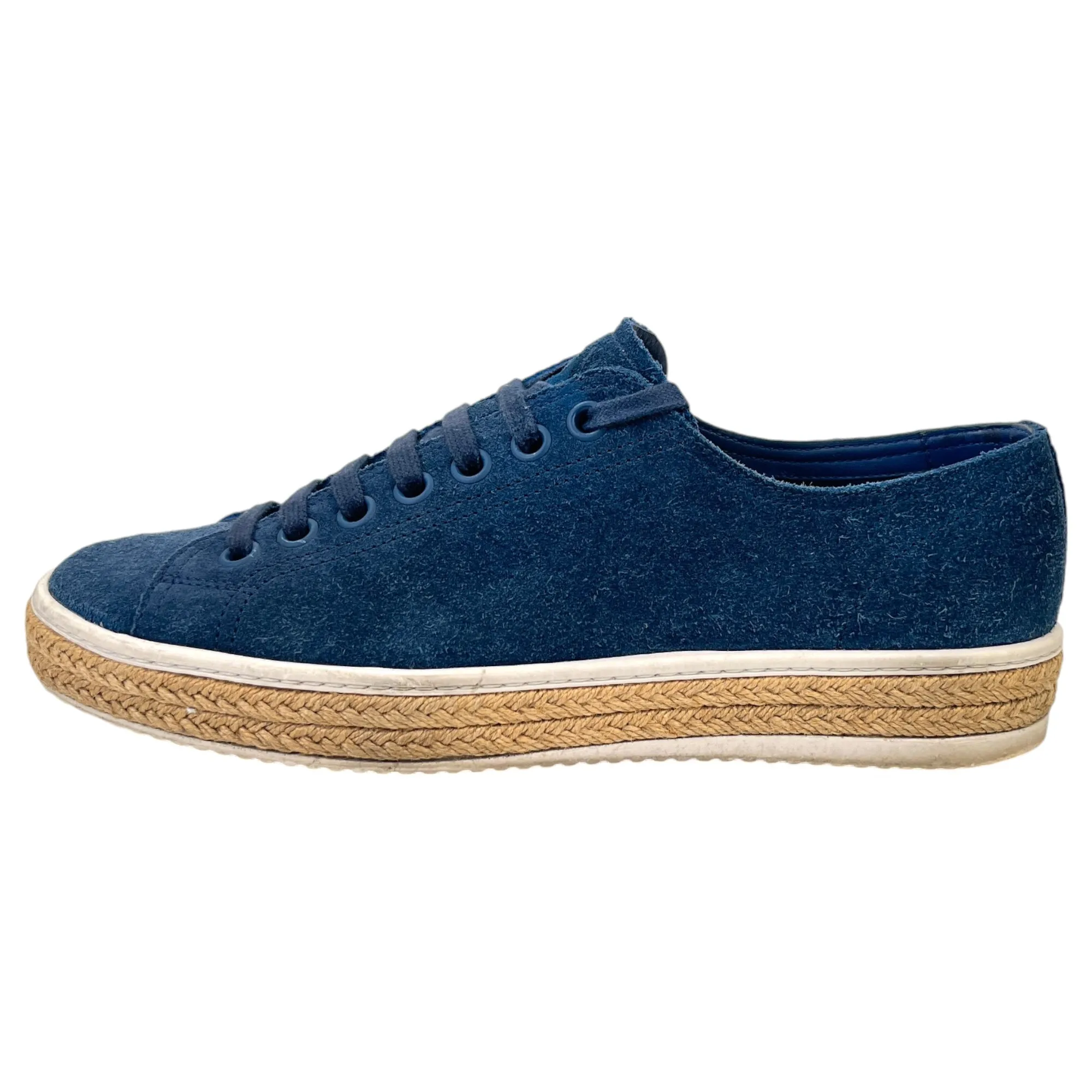 Men's Logo Suede Low Trainers Navy Size EU 41.5 / UK 7.5