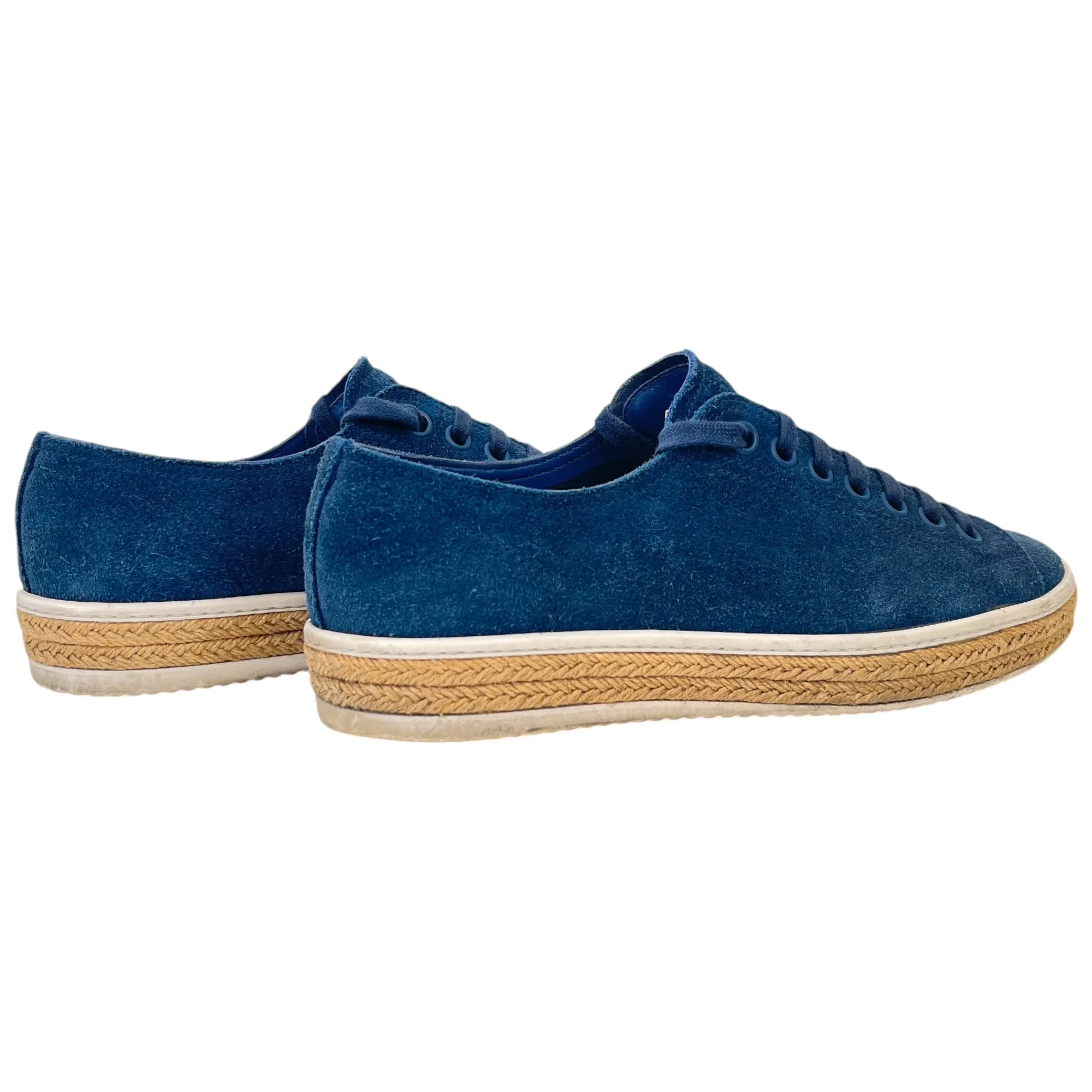 Men's Logo Suede Low Trainers Navy Size EU 41.5 / UK 7.5