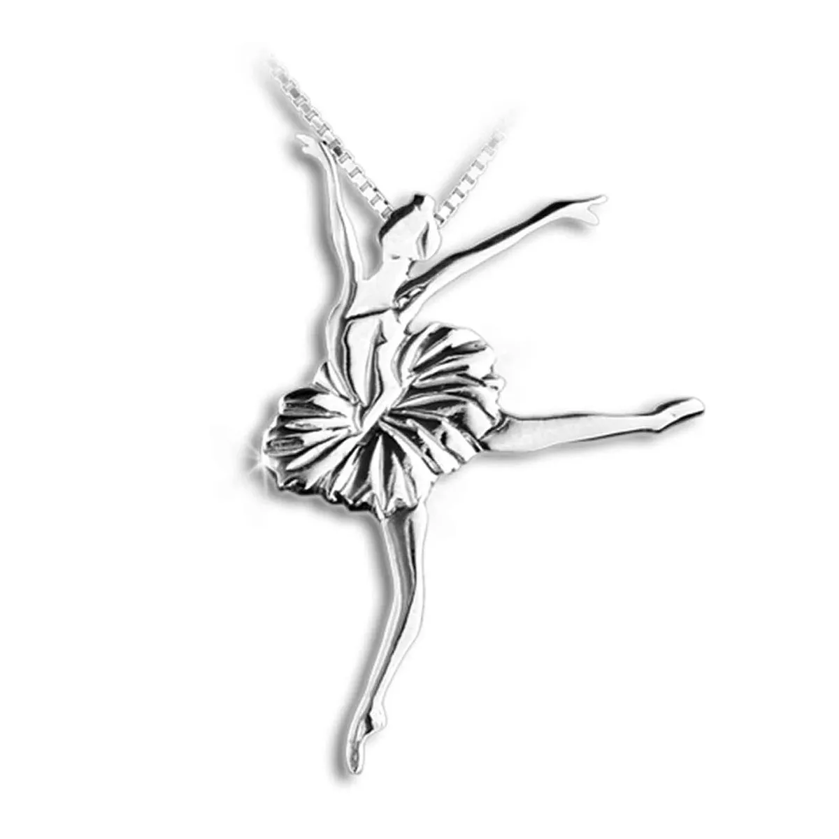 Mikelart Sterling Silver Necklace With Swan Lake Pendant