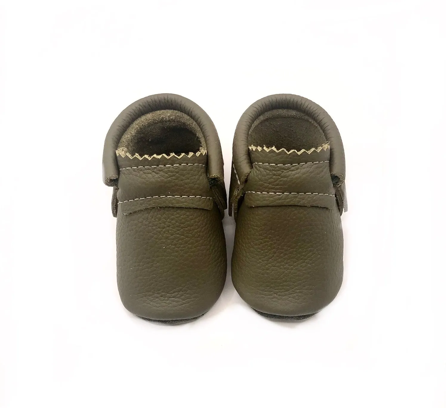 MishMoccs Olive Leather