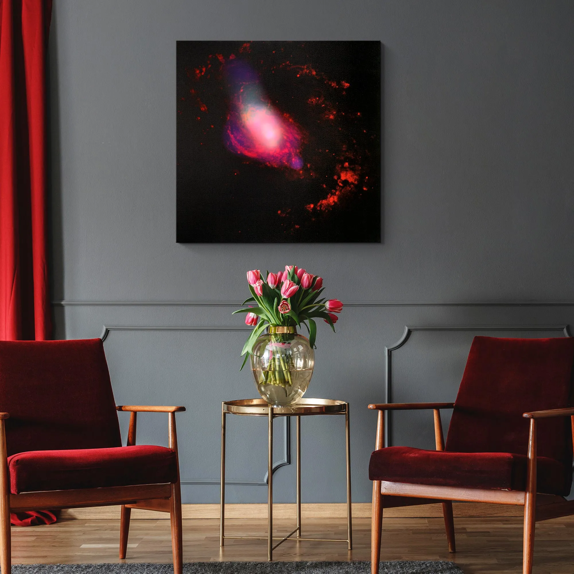 NASA Black Hole Glossy Lacquer Canvas Wall Art Print - 30" x 30"