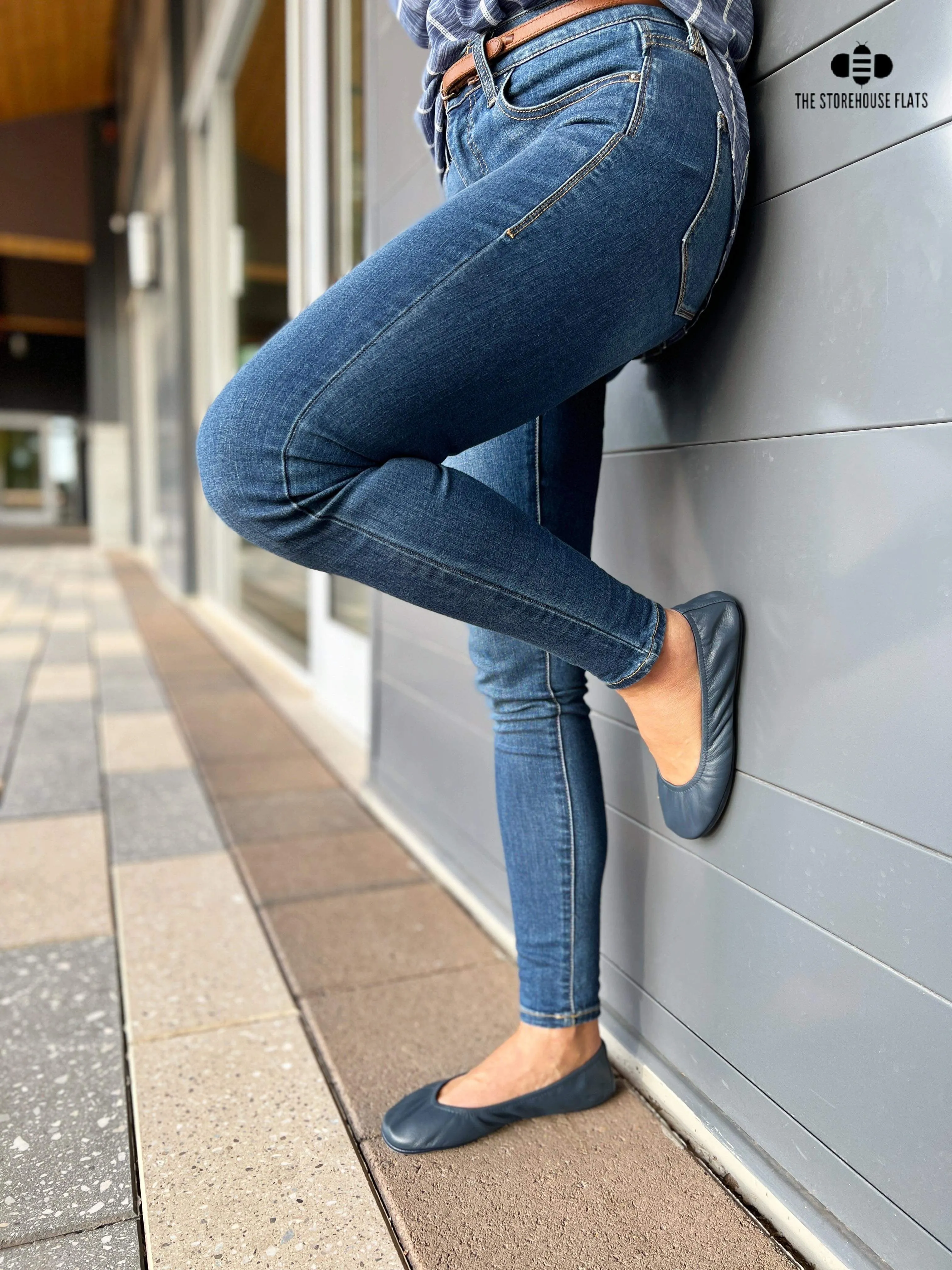 Navy Blue Storehouse Flats Classics