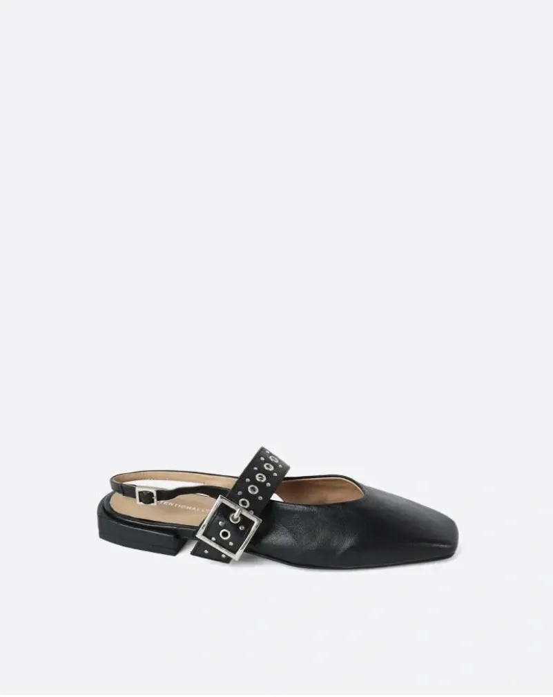 Pearl Ballet Flats Black