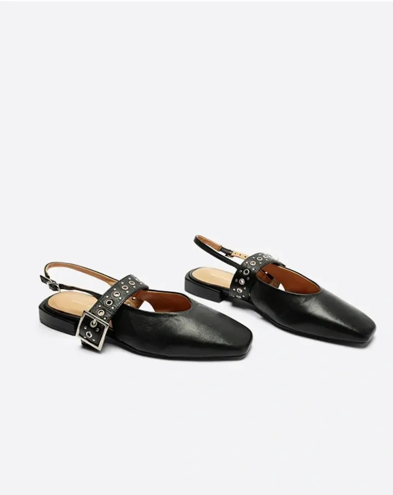 Pearl Ballet Flats Black