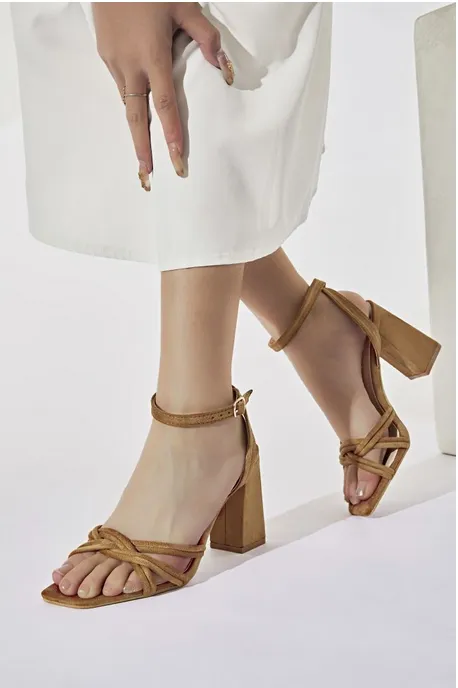 Raya Block Heels - Camel