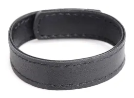 Wholesale Leather Cockring with Velcro Closure Adjustable Cock Strap - Black